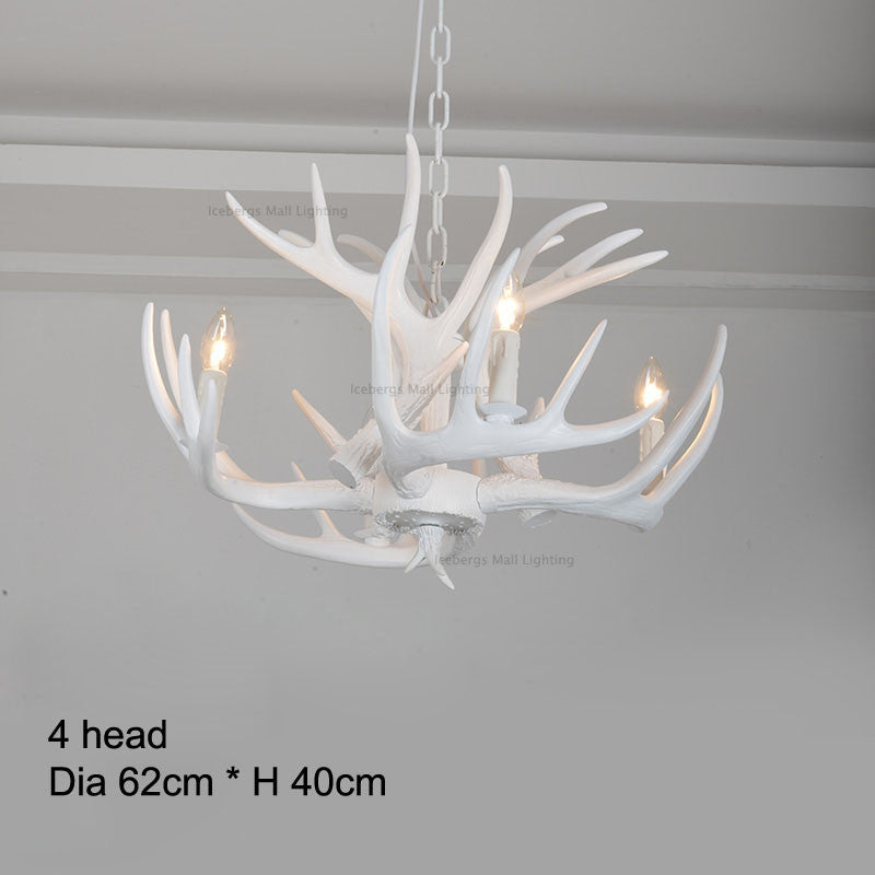 American Country Resin Candle Chandelier Lighting Europe Deer Antler Chandeliers Fixtures Lampadar,Modern kitchen chandeliers