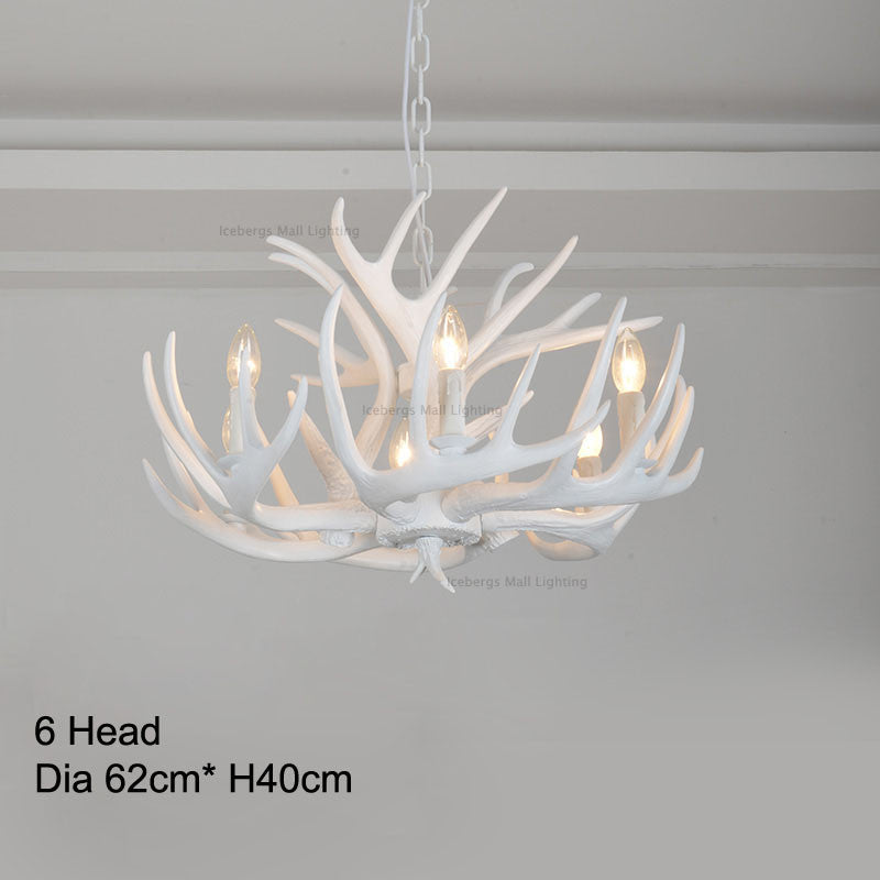 American Country Resin Candle Chandelier Lighting Europe Deer Antler Chandeliers Fixtures Lampadar,Modern kitchen chandeliers