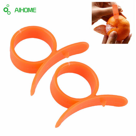 2Pcs/Set Kitchen Gadgets Cooking Tools Orange Peeler Parer Finger Type Open Orange Peel Orange Device Manual Fruit Zesters