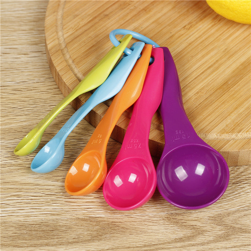 5Pcs Kitchen Colorful Measuring Spoons Spoon Cup Utensils Baking Set Kitchen Tools