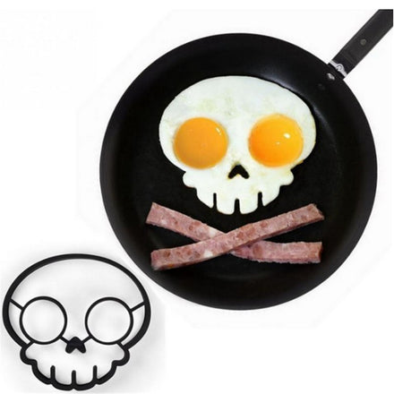 Hot New Kitchen Gadgets Funny Side Up Silicone Skull Fried Egg Mold Cooking Tools