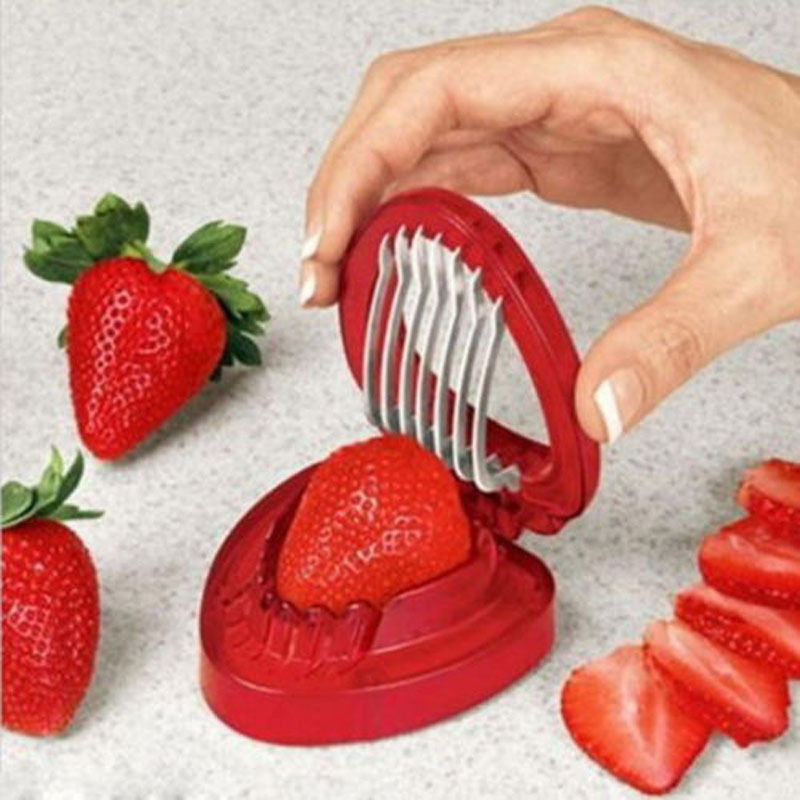 1PCS New strawberry slicer Kitchens cooking gadgets accessories supplies fruit carving tools salad cutter