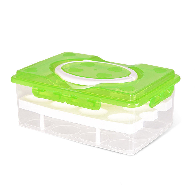 24 Grid Egg Box Food Container Organizer Convenient Storage Boxes Double Layer Durable Multifunctional Crisper Kitchen Products