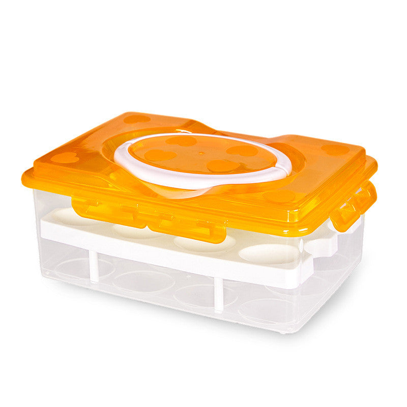 24 Grid Egg Box Food Container Organizer Convenient Storage Boxes Double Layer Durable Multifunctional Crisper Kitchen Products