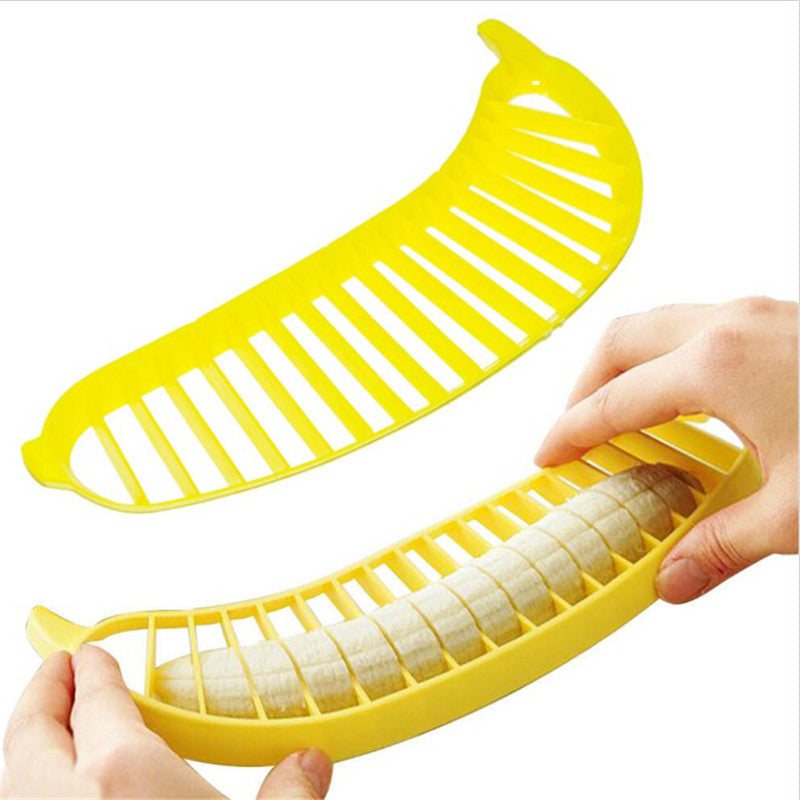 1PCS Banana Slicer Chopper Cutter Plastic Banana Salad Make Tool Fruit Salad Sausage Cereal Cutter Plastic Banana Free Shipping