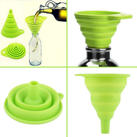 New Mini Funnel High Quality Silicone Gel Folding Folding Funnel Save Convenience Kitchen Gadget Supplies Filled with water CQ44