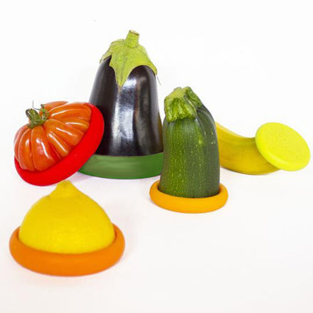 4pcs Silicone Food Huggers Four Sizes Silicone Caps Keep Fruit Fresh Food Storge Food Saver