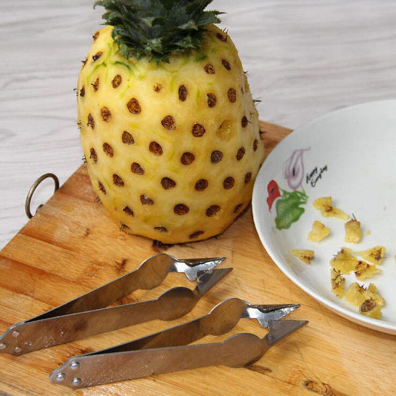 1 Pc Stainless Steel Fruits Pineapple Peeler Corer Slicers Clips Knife Garden Vegetable Salad Cutter Tools Kitchen Accessories