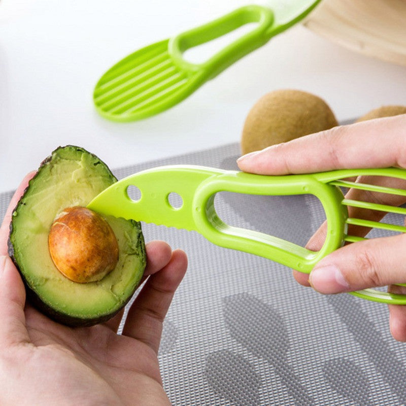 3 in 1 Avocado Slicer Peeler Skinner Multi functional Fruit Cutter Knife Corer Pulp Separator Shea Butter Knife Kitchen Gadgets