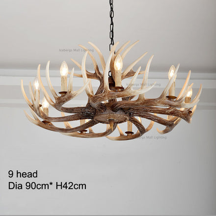 American Country Resin Candle Chandelier Lighting Europe Deer Antler Chandeliers Fixtures Lampadar,Modern kitchen chandeliers