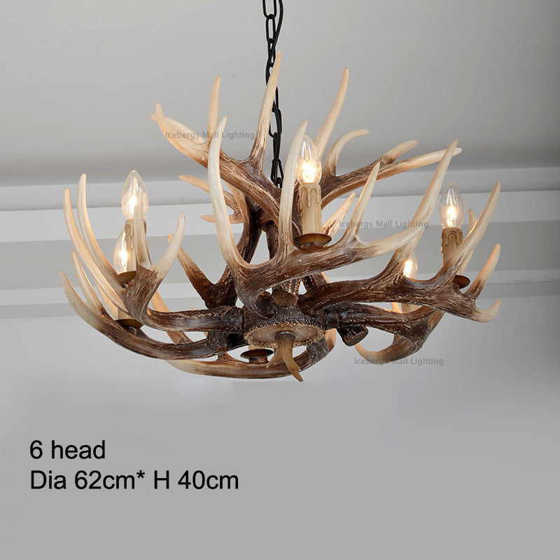American Country Resin Candle Chandelier Lighting Europe Deer Antler Chandeliers Fixtures Lampadar,Modern kitchen chandeliers