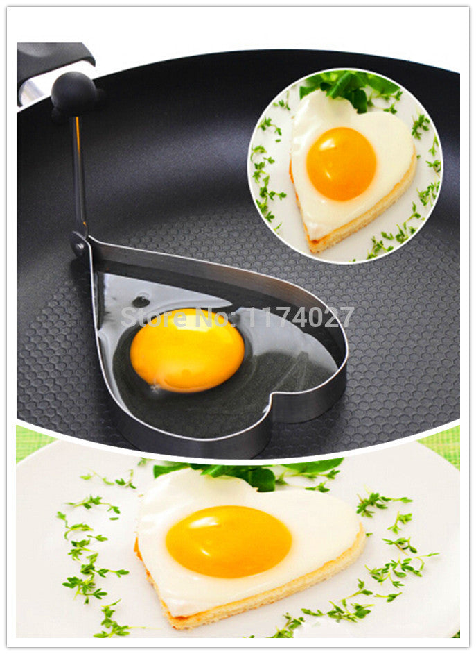 Free shipping 1pc Stainless Steel Fried Egg Mold shaper Pancake Rings Cooking tools kitchen gadgets