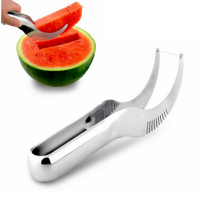 1PC Stainless Steel Watermelon Cucumis Slicer Corer Fruit Salad Cutters Splitter Slicer Kitchen tools Watermelon cutter knife