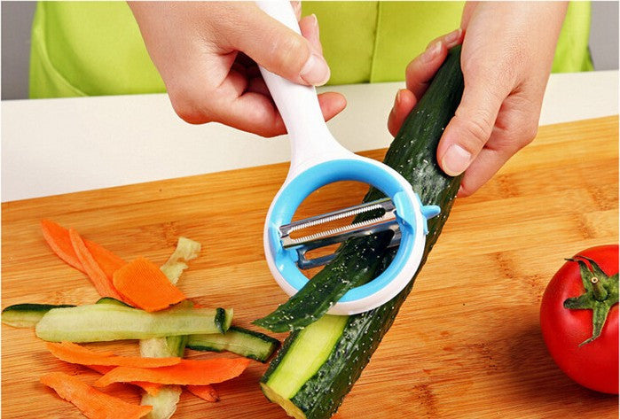 1PC 2 in 1 Stainless Steel Vegetable Potato Peeler Cabbage Grater Slicer Cutter Cabbage peeler salad peeler salad cutter KX 012