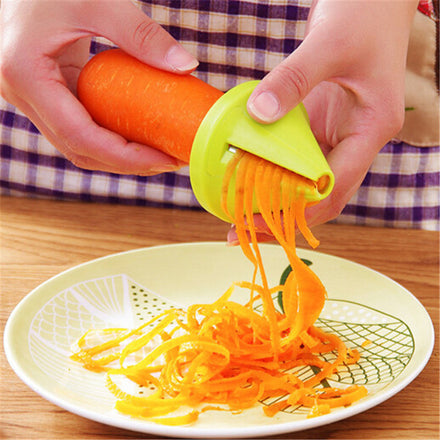 New Kitchen Tools Accessories Gadget Funnel Model Spiral Slicer Vegetable Shred Device Cooking Salad Carrot Radish Cutter 1pcs