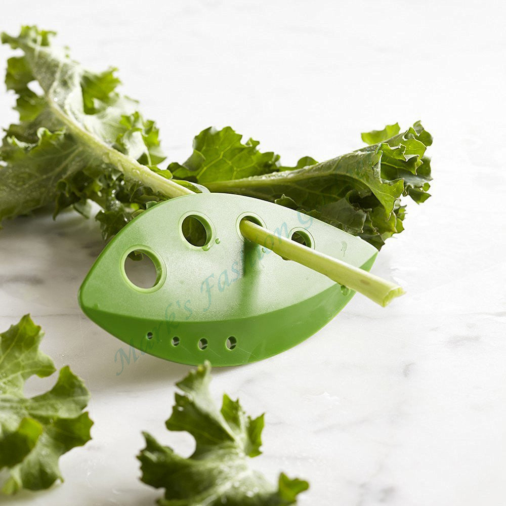 Lecook New Kale Chard Collard Greens Leaf and Herb Stripper Peeler Novelty Kitchen Gadgets Easy Stripping Leaves From the Stem