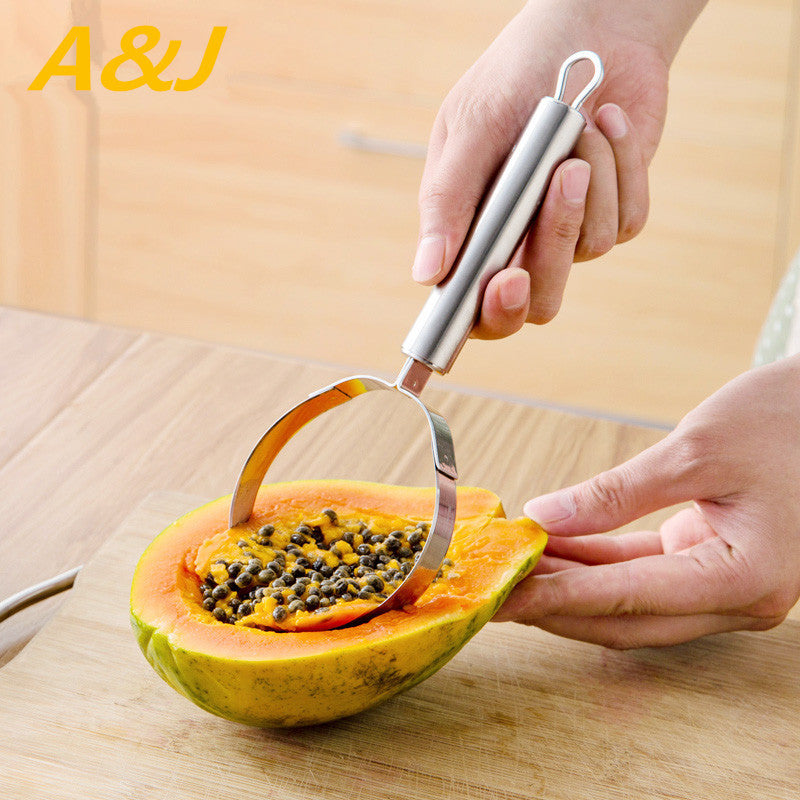 Stainless Steel Watermelon Slicer Corers  2 in 1 Function Melon Scoops & Ballers Utensils Home Creative Kitchen Gadgets  22*8cm