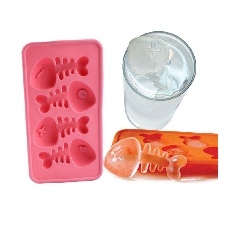 Kitchen Gadgets Silicone Fish Shape Ice Cube Tray Mold Ice Mould Fits For Water Bottle Ice Cream Markers Tools