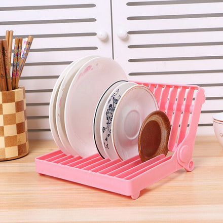 Plastic Foldable Plate Drainer Basket Dish Drip Rack Storage Holder Draining Organizer Tray Shelf Kitchen Accessories