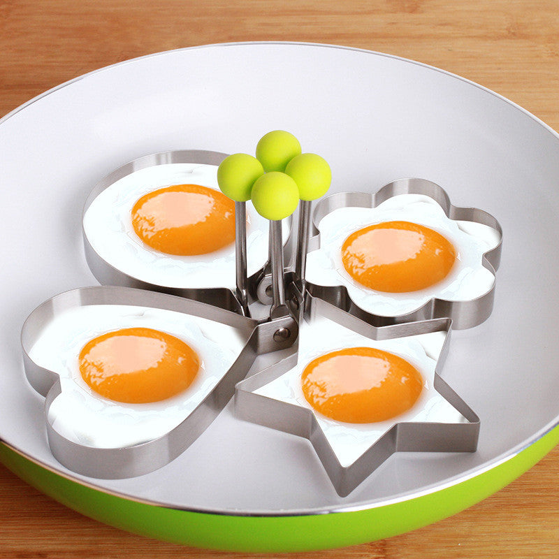 TTLIFE Stainless Steel Egg Shaper Egg Mold Cooking Tools Pancake Molds Ring Biscuit Frying Egg Rings Heart Flower Kitchen Gadget