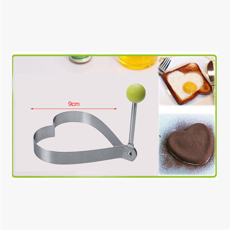 TTLIFE Stainless Steel Egg Shaper Egg Mold Cooking Tools Pancake Molds Ring Biscuit Frying Egg Rings Heart Flower Kitchen Gadget