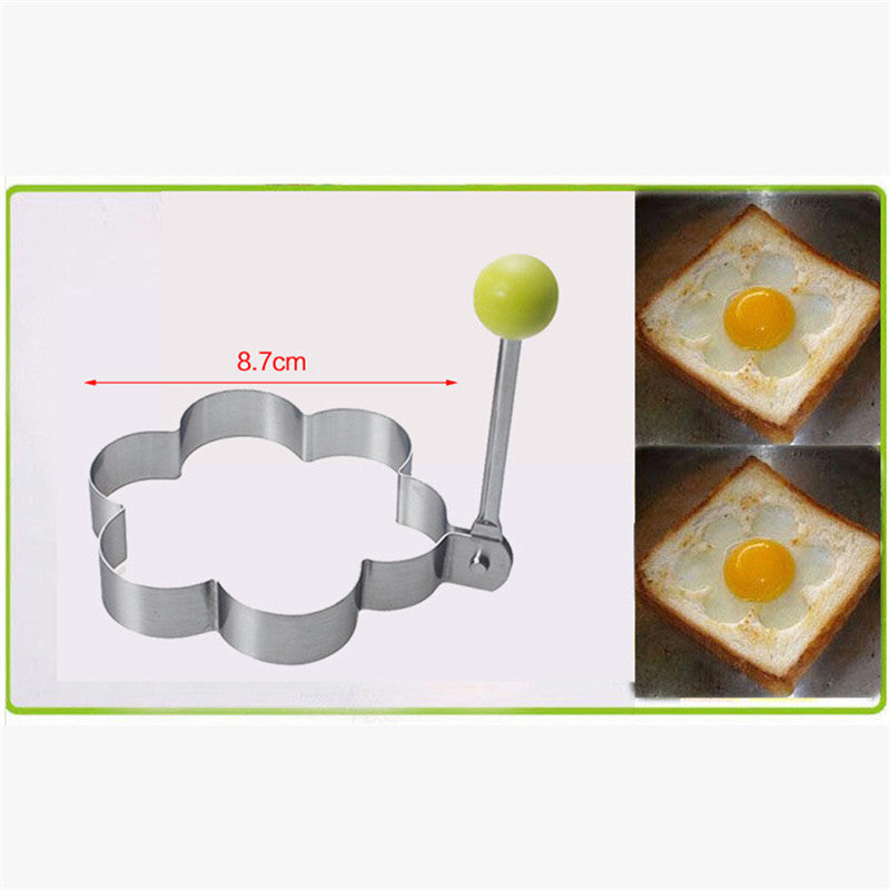 TTLIFE Stainless Steel Egg Shaper Egg Mold Cooking Tools Pancake Molds Ring Biscuit Frying Egg Rings Heart Flower Kitchen Gadget