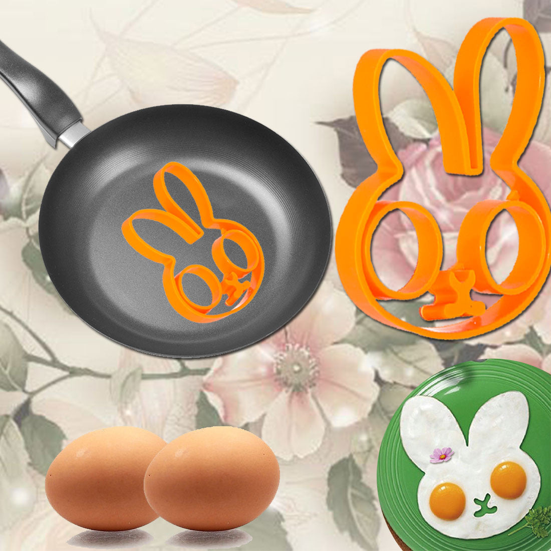 Hot Fashion Breakfast Silicone Rabbit Love Smile Star Fried Egg Mold Pancake Ring Shaper Cooking Tools Kitchen Gadgets Kid Gift