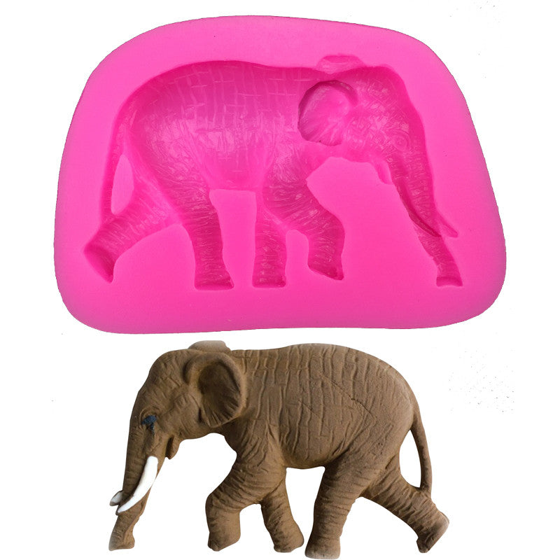 Animal series Elephant cooking tools 3D silicone mold fondant cake decoration molds F0042