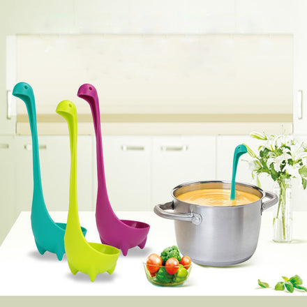 Creative Home Furnishing Nessie Spoon Cooking Kitchen Tools Long Handle Spoon Vertical Monster