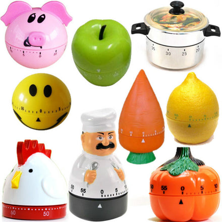 Plastic Cooking Timer High quality Cartoon Mini Kitchen knife and fork chef Kitchen timer kitchen Accessories