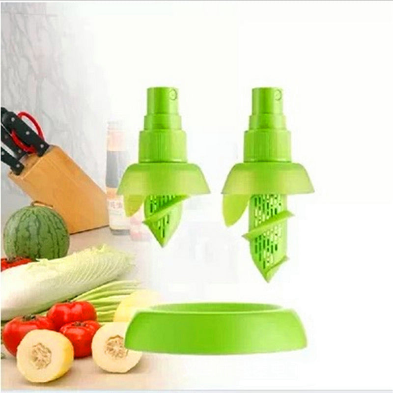 2Pcs/set Creative Lemon Sprayer Fruit Juice Citrus Lime Juicer Spritzer Kitchen Gadgets Spray Fresh Fruit Juice Random Color